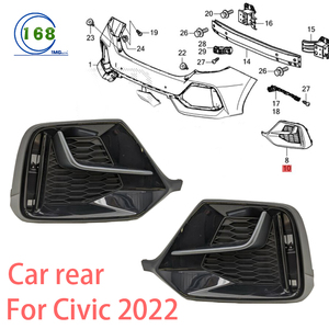 Couvercle de phare antibrouillard avant <span class=keywords><strong>automobile</strong></span> 71118-TGG-A50 couvercle de phare antibrouillard arrière 71513-TGG-A50 pour Honda Civic 2016 - Product Image 4