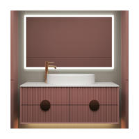 Miroir de courtoisie mural en aluminium rectangle moderne CE Smart 3D pour salle de bain maquillage/miroir décoratif