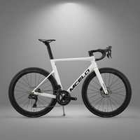 Bicicleta de Carretera Premium 700C Ligera de Fibra de Carbono con Frenos de Disco, Aero, Completamente de Carbono, 105 Di2 R7170, 24 Velocidades, Cambio Electrónico