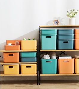 Clothes Storage Box Closet Organizer Home Organization Boxes PP Storage Bins Plastic Storage Box With Lid
