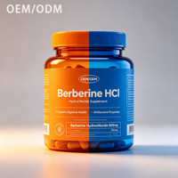 Capsules de berbérine HCl haute puissance, extrait pur de plante, complément alimentaire pour maintenir le bien-être métabolique