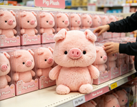 Boneka Babi Pink Plushie Lembut untuk Hadiah Ulang Tahun Anak