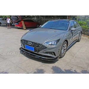 For Hyundai 10th Gen Sonata Car Front Bumper <b>Lip</b> Splitter Diffuser Body Kit <b>Gloss</b> Black Bumper Protector Modification Part - Product Image 6