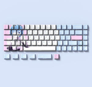 Teclas PBT Personalizadas con Temática de Rabbit Hole de Enigma Realm para Teclado Mecánico, Estilo Anime Vocaloid <span class=keywords><strong>Cosplay</strong></span>, 74 Teclas, Regalo para Gamers - Product Image 4