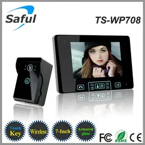 ホームセキュリティ用ビデオドアベル電話Saful TS-WP708 300mワイヤレスビデオドアフォン