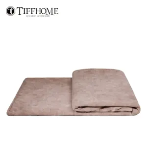 Tiff Home Custom Private Label 240*70cm Eco-Friendly Plush Soft Wholesale Pink Suede Throw Blanket