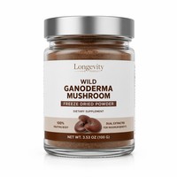 Poudre de Reishi Sauvage Naturelle Lyophilisée LP-22 pour le Soutien Immunitaire, Extrait Pur de Ganoderma Sauvage Premium 100% Brut