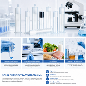 Colonne d'extraction en phase solide (SPE) Degao à haute récupération, compatible avec les équipements à pression positive/négative, consommable de laboratoire - Product Image 2