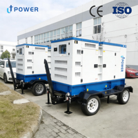 Générateur diesel silencieux mobile triphasé 500 kVA 400 kW, démarrage automatique, ATS, démarrage à distance, 50/60 Hz