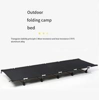 Lit pliant portable en aluminium moderne, lit de repos multifonctionnel pour le camping, le bureau, les voyages en plein air et la maison