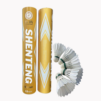ST NO 1 Balles de badminton Premium Feathers, ensemble de badminton BWF, matériau en liège 100% naturel, excellente qualité de balle