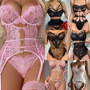 Groothandel Verkoop Sexy Ondergoed voor Vrouwen Transparante Crotchless Bodysuit Vrouwelijke Erotische Diverse Lingerie Sets Voorraad - Product Image 5