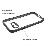 Couverture arrière PC transparente pour rien téléphone 2A coque rigide transparente pour rien CMF téléphone 1 Plus couverture de pare-chocs en TPU noir pour un Plus