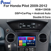 DVD para Coche para Honda Pilot 2009-2012 Panel de Aluminio con CarPlay/4G/Wi-Fi Reproductor de Radio 7'' Android 10.0 Octa Core