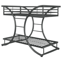 Cadre de Lit Métallique Robuste en Acier, Lit Superposé pour 2 Personnes, pour Appartements d'Adultes, Mobilier de Chambre, Dortoir et Loft