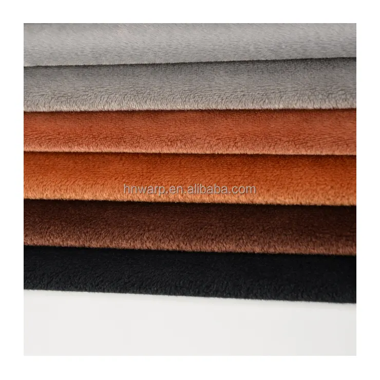 Polyester Spandex Velour vải siêu mềm nhung vải cho đồ chơi sang trọng may sofa Bìa