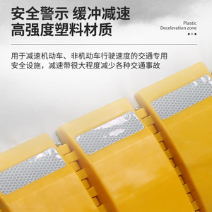 Foldable Speed Bump Portable Traffic Retarder 15-25mph Plastic HDPE Single Lane Vehicle Slow <b>Down</b> - Product Image 3