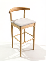 Tabourets hauts nordiques pour la maison, en bois massif, style corne de cerf