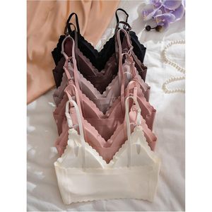 FOXA Lot de 6 bralettes sans couture rembourrées sans armatures pour femme, style caraco, bonnets triangulaires, sous-vêtements confortables - Product Image 2