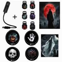 Lampe de projection LED alimentée par USB, lumière amusante pour la chambre, décoration intérieure, lumière de projection lunaire LED USB, lumière de fond pour la photographie