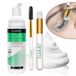 Elaimei 50ml Mousse Limpiador <span class=keywords><strong>de</strong></span> Maquillaje <span class=keywords><strong>de</strong></span> Jengibre, Elimina Residuos <span class=keywords><strong>de</strong></span> Maquillaje y Secreciones Oculares, Champú para Pestañas con Cepillo - Product Image 1