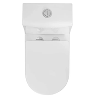 WC monobloc moderne en céramique blanche avec abattant à fermeture douce, idéal pour salle de bain, hôtel, maison, suite familiale