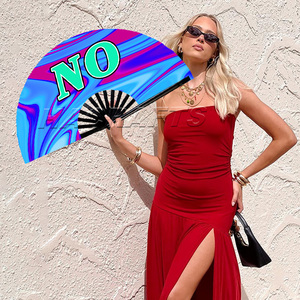 Mới Từ Lớn <span class=keywords><strong>Fan</strong></span> 33Cm Tre Tay Người Hâm Mộ Paintedclack <span class=keywords><strong>Fan</strong></span> Thăng Hoa 13 Inch Cho Lễ Hội - Product Image 1