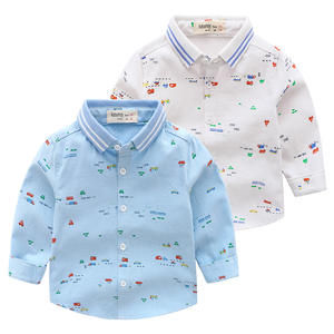 Chemise à manches longues pour garçon, motif dessin animé voiture, style kurta, à carreaux, de fournisseur chinois - Product Image 1