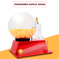 Machine à boules automatique Design rouge, 1 pièce, pour jeu des enfants, porte-bonheur, Cage de signalisation transparente