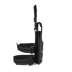 600D Nylon Molle Rechte Oberschenkel-Pistolenholster Schwarz Verstellbares Universelles Taktisches Beinholster - Product Image 2