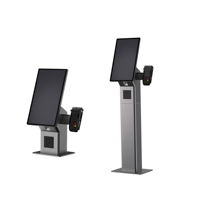 Kios Pembayaran Layanan Mandiri Layar Sentuh 21,5 Inci Printer Thermal, Desktop atau Berdiri di Lantai Sistem Operasi Windows/Android