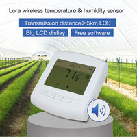 Capteur de température et d'humidité sans fil LoRaWAN avec écran LCD, transmission sur 5 km, surveillance cloud, hygromètre et thermomètre d'intérieur
