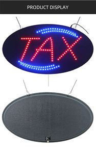 Panneaux publicitaires ovales de 15*27 pouces pour les entreprises de fiscalité, affichage intérieur à vision LED ouverte - Product Image 6