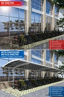 Conception Cantilever peu encombrante, colonnes unilatérales, cadre en alliage d'aluminium, durable, gain de place, accès facile aux vélos