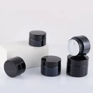 1OZ 2OZ 3OZ 4OZ 5OZ 8OZ Pot Vide Noir Mat PETG Cosmétique Pots En Plastique avec Couvercle pour Le Beurre Corporel Conteneur