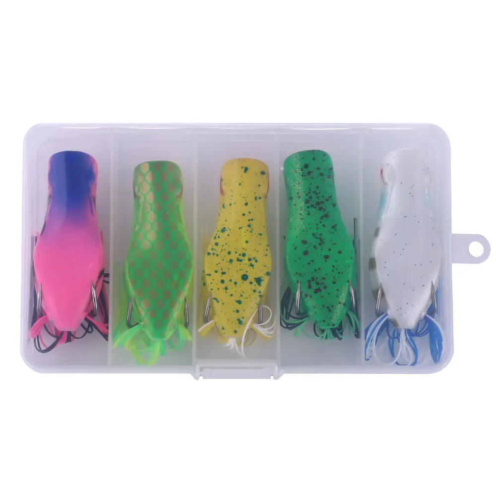 5pcs/box 7cm 14g Fishing Lures For Bass Top Water Fish Lures Frog