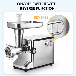 Broyeur à <span class=keywords><strong>viande</strong></span> en acier inoxydable de 1000 W de qualité supérieure avec 3 plaques de broyage, <span class=keywords><strong>hachoir</strong></span> à <span class=keywords><strong>viande</strong></span> électrique commercial - Product Image 2