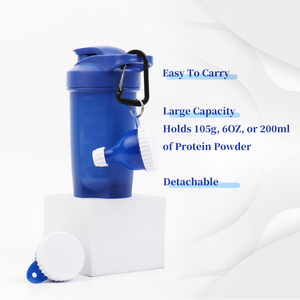 Conteneur à emporter de poudre de protéines d'entraînement en entonnoir de supplément portable 50ml 120ml PP de qualité alimentaire 2 en 1 avec logo personnalisé - Product Image 4