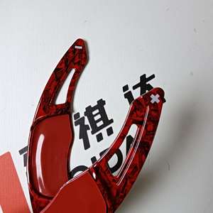 Extensión de Palanca de Cambios para Volante, Decoración de Fibra de Carbono, Rojo Brillante, para VW Golf 7/Lamando GTS/<span class=keywords><strong>POLO</strong></span> GTI - Product Image 5