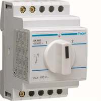 Interrupteur inverseur unipolaire SK600 personnalisable avec Hagers, sans retour zéro, 20A 400V AC, 1 NO-NC 3M