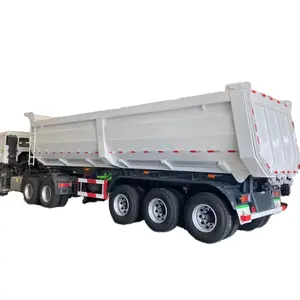 Starway 60 Ton Ore Transport Meter Dump Tipper Truck Trailer 3 Axles Semi Trailer For Sale