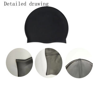 <span class=keywords><strong>Gorro</strong></span> de natación de silicona de gran tamaño para pelo largo Big Hear elástico mujeres hombres impermeable orejas protectoras - Product Image 6