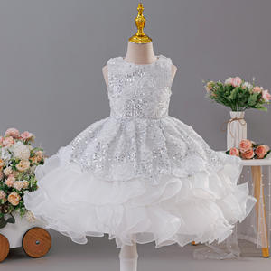 Vestido de niña para boda, estilo nuevo 2026, para verano, de 3 a 12 años, sin mangas, cuello redondo, lazo, tutú, rosa, cumpleaños, ODM - Product Image 4