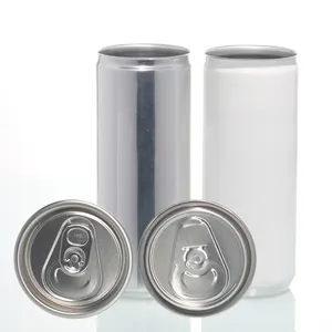 New Products 250ml Slim Metal Round Aluminum Custom Beer Cans Soft Drink Sleek 250ml Can With Cap
