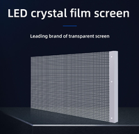 Film LED transparent sans cadre P3.91-7.82, affiche numérique personnalisée, solution de mur vidéo publicitaire OEM pour intérieur
