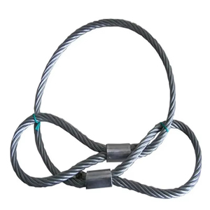 Two Leg Wire Rope Sling 2 Ton Capacity Steel Lifting Sling 4mm to 40mm Diameter Heavy Duty Rigging and <b>Material</b> <b>Handling</b> - Product Image 1