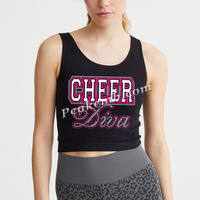 Cheer Diva cheerleader strass Bling chemise ou débardeur fer sur cheerleader strass chemise joyeux T-shirt