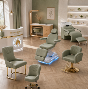 Conjunto de Muebles Modernos para Salón de Belleza al por Mayor: Estación de Lavado, Silla de Spa, Silla de Barbero, Mesa de Masaje, Solución Integral Personalizada OEM en PU - Product Image 2