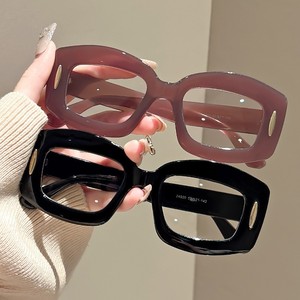 Lunettes optiques carrées tendance pour femmes, anti-lumière bleue, pliables, demi-<span class=keywords><strong>monture</strong></span>, design œil <span class=keywords><strong>de</strong></span> chat, verres en AC - Product Image 3
