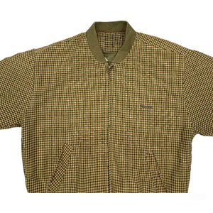 YUCHEN Men's High Quality Custom Streetwear Long Sleeve Stand Tweed Bomber Jacket Winter <strong>Crid</strong> Check Jacket for Spring Season - Product Image 4